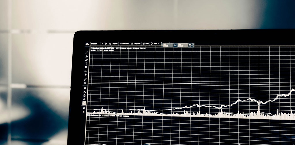 Computer screen with graph.